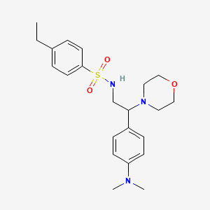 molecular formula C22H31N3O3S B2690336 N-{2-[4-(dimethylamino)phenyl]-2-(morpholin-4-yl)ethyl}-4-ethylbenzene-1-sulfonamide CAS No. 946316-71-8