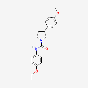 molecular formula C20H24N2O3 B2690355 N-(4-ethoxyphenyl)-3-(4-methoxyphenyl)pyrrolidine-1-carboxamide CAS No. 1211419-26-9