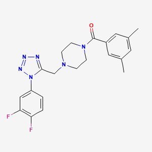 (4-((1-(3,4-difluorophenyl)-1H-tetrazol-5-yl)methyl)piperazin-1-yl)(3,5-dimethylphenyl)methanone