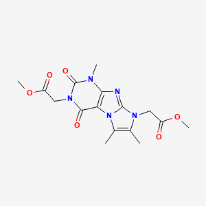 dimethyl 2,2'-(1,6,7-trimethyl-2,4-dioxo-1H-imidazo[2,1-f]purine-3,8(2H,4H)-diyl)diacetate