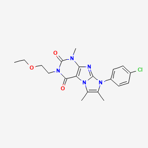 8-(4-chlorophenyl)-3-(2-ethoxyethyl)-1,6,7-trimethyl-1H-imidazo[2,1-f]purine-2,4(3H,8H)-dione