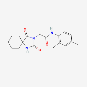 B2690402 N-(2,4-dimethylphenyl)-2-(6-methyl-2,4-dioxo-1,3-diazaspiro[4.5]decan-3-yl)acetamide CAS No. 571956-34-8