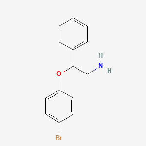 molecular formula C14H14BrNO B2690405 2-(4-Bromo-phenoxy)-2-phenyl-ethylamine CAS No. 886765-01-1