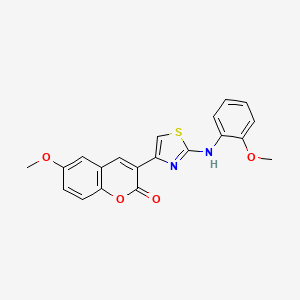 6-methoxy-3-{2-[(2-methoxyphenyl)amino]-1,3-thiazol-4-yl}-2H-chromen-2-one