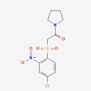 1-{[(4-Chloro-2-nitrophenyl)sulfonyl]acetyl}pyrrolidine