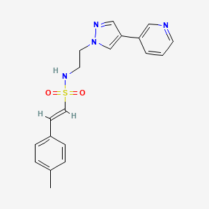 (E)-2-(4-methylphenyl)-N-{2-[4-(pyridin-3-yl)-1H-pyrazol-1-yl]ethyl}ethene-1-sulfonamide