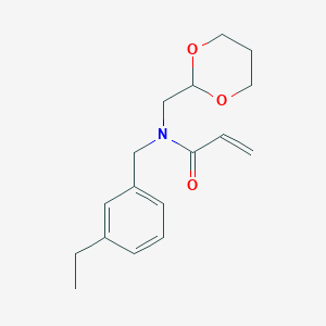 N-(1,3-Dioxan-2-ylmethyl)-N-[(3-ethylphenyl)methyl]prop-2-enamide