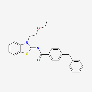 (Z)-4-benzyl-N-(3-(2-ethoxyethyl)benzo[d]thiazol-2(3H)-ylidene)benzamide
