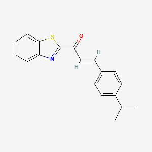 molecular formula C19H17NOS B2690428 (E)-1-(benzo[d]thiazol-2-yl)-3-(4-isopropylphenyl)prop-2-en-1-one CAS No. 391225-83-5