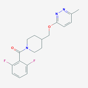 B2690459 (2,6-Difluorophenyl)-[4-[(6-methylpyridazin-3-yl)oxymethyl]piperidin-1-yl]methanone CAS No. 2379978-78-4