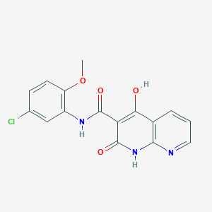 molecular formula C16H12ClN3O4 B2690481 N-(5-chloro-2-methoxyphenyl)-4-hydroxy-2-oxo-1,2-dihydro-1,8-naphthyridine-3-carboxamide CAS No. 1251631-03-4