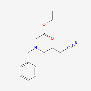 molecular formula C15H20N2O2 B2690490 Ethyl 2-[benzyl(3-cyanopropyl)amino]acetate CAS No. 194874-12-9