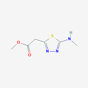 molecular formula C6H9N3O2S B2690526 Methyl 2-[5-(methylamino)-1,3,4-thiadiazol-2-yl]acetate CAS No. 2110795-29-2