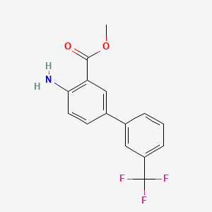 molecular formula C15H12F3NO2 B2690543 Methyl 2-amino-5-[3-(trifluoromethyl)phenyl]benzoate CAS No. 926236-39-7