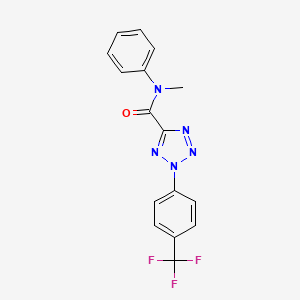 molecular formula C16H12F3N5O B2690544 N-methyl-N-phenyl-2-(4-(trifluoromethyl)phenyl)-2H-tetrazole-5-carboxamide CAS No. 1396791-46-0
