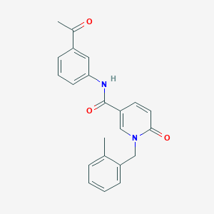 molecular formula C22H20N2O3 B2690581 N-(3-acetylphenyl)-1-(2-methylbenzyl)-6-oxo-1,6-dihydropyridine-3-carboxamide CAS No. 899741-07-2
