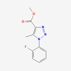 molecular formula C11H10FN3O2 B2690616 Methyl 1-(2-fluorophenyl)-5-methyl-1,2,3-triazole-4-carboxylate CAS No. 1147207-80-4