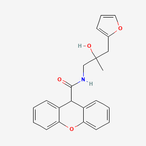 molecular formula C22H21NO4 B2690620 N-{2-[(furan-2-yl)methyl]-2-hydroxypropyl}-9H-xanthene-9-carboxamide CAS No. 1788530-72-2