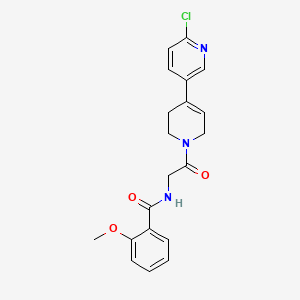 molecular formula C20H20ClN3O3 B2690655 N-[2-[4-(6-Chloropyridin-3-yl)-3,6-dihydro-2H-pyridin-1-yl]-2-oxoethyl]-2-methoxybenzamide CAS No. 2224485-87-2