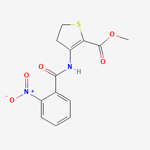 molecular formula C13H12N2O5S B2690667 Methyl 3-(2-nitrobenzamido)-4,5-dihydrothiophene-2-carboxylate CAS No. 330190-71-1