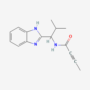 molecular formula C15H17N3O B2690678 N-[1-(1H-Benzimidazol-2-yl)-2-methylpropyl]but-2-ynamide CAS No. 2411307-44-1