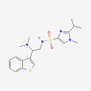 N-(2-(benzo[b]thiophen-3-yl)-2-(dimethylamino)ethyl)-2-isopropyl-1-methyl-1H-imidazole-4-sulfonamide