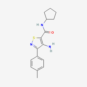 4-amino-N-cyclopentyl-3-(p-tolyl)isothiazole-5-carboxamide