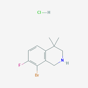 8-Bromo-7-fluoro-4,4-dimethyl-2,3-dihydro-1H-isoquinoline;hydrochloride