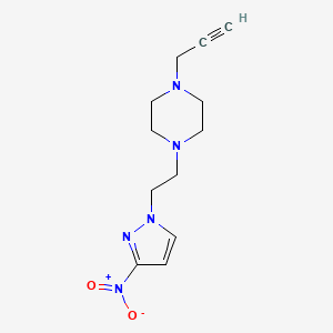 1-[2-(3-nitro-1H-pyrazol-1-yl)ethyl]-4-(prop-2-yn-1-yl)piperazine