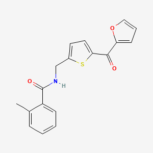N-((5-(furan-2-carbonyl)thiophen-2-yl)methyl)-2-methylbenzamide