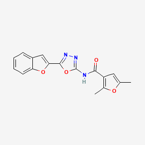 N-(5-(benzofuran-2-yl)-1,3,4-oxadiazol-2-yl)-2,5-dimethylfuran-3-carboxamide