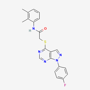 molecular formula C21H18FN5OS B2690720 N-(2,3-dimethylphenyl)-2-{[1-(4-fluorophenyl)-1H-pyrazolo[3,4-d]pyrimidin-4-yl]sulfanyl}acetamide CAS No. 893934-68-4