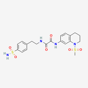 molecular formula C20H24N4O6S2 B2690727 N1-(1-(methylsulfonyl)-1,2,3,4-tetrahydroquinolin-7-yl)-N2-(4-sulfamoylphenethyl)oxalamide CAS No. 941940-29-0