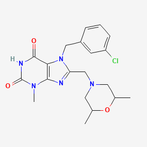 7-(3-chlorobenzyl)-8-((2,6-dimethylmorpholino)methyl)-3-methyl-1H-purine-2,6(3H,7H)-dione
