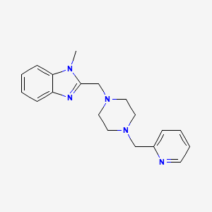 1-methyl-2-((4-(pyridin-2-ylmethyl)piperazin-1-yl)methyl)-1H-benzo[d]imidazole