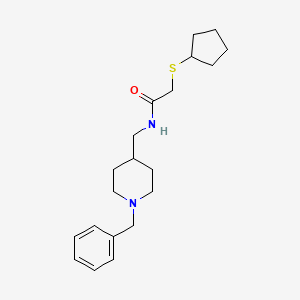 N-((1-benzylpiperidin-4-yl)methyl)-2-(cyclopentylthio)acetamide