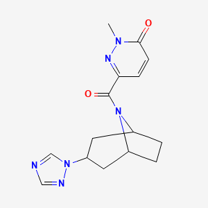 6-((1R,5S)-3-(1H-1,2,4-triazol-1-yl)-8-azabicyclo[3.2.1]octane-8-carbonyl)-2-methylpyridazin-3(2H)-one