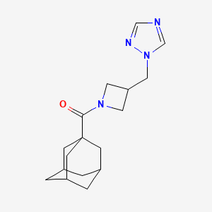 (3-((1H-1,2,4-triazol-1-yl)methyl)azetidin-1-yl)((3r,5r,7r)-adamantan-1-yl)methanone