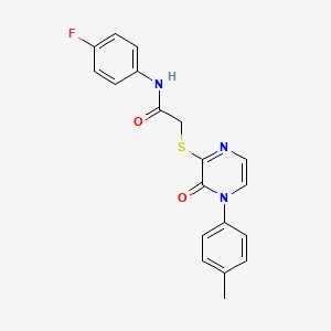 N-(4-fluorophenyl)-2-((3-oxo-4-(p-tolyl)-3,4-dihydropyrazin-2-yl)thio)acetamide