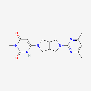 6-[5-(4,6-Dimethylpyrimidin-2-yl)-1,3,3a,4,6,6a-hexahydropyrrolo[3,4-c]pyrrol-2-yl]-3-methyl-1H-pyrimidine-2,4-dione