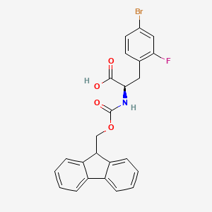 (2R)-3-(4-Bromo-2-fluorophenyl)-2-(9H-fluoren-9-ylmethoxycarbonylamino)propanoic acid