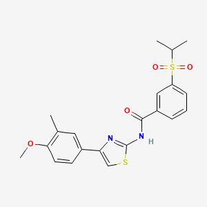 3-(isopropylsulfonyl)-N-(4-(4-methoxy-3-methylphenyl)thiazol-2-yl)benzamide
