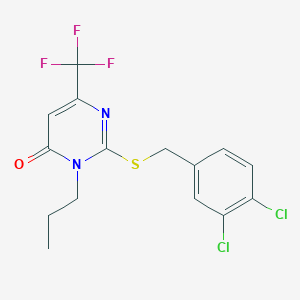 2-[(3,4-dichlorobenzyl)sulfanyl]-3-propyl-6-(trifluoromethyl)-4(3H)-pyrimidinone