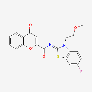 (Z)-N-(6-fluoro-3-(2-methoxyethyl)benzo[d]thiazol-2(3H)-ylidene)-4-oxo-4H-chromene-2-carboxamide