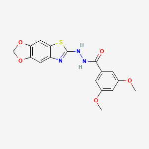 N'-([1,3]dioxolo[4,5-f][1,3]benzothiazol-6-yl)-3,5-dimethoxybenzohydrazide