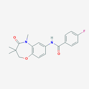 4-fluoro-N-(3,3,5-trimethyl-4-oxo-2,3,4,5-tetrahydrobenzo[b][1,4]oxazepin-7-yl)benzamide