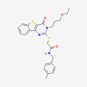 2-{[3-(3-ethoxypropyl)-4-oxo-3,4-dihydro[1]benzothieno[3,2-d]pyrimidin-2-yl]thio}-N-(4-methylbenzyl)acetamide