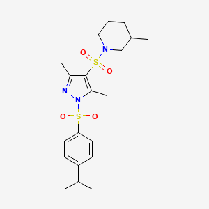 1-((1-((4-isopropylphenyl)sulfonyl)-3,5-dimethyl-1H-pyrazol-4-yl)sulfonyl)-3-methylpiperidine