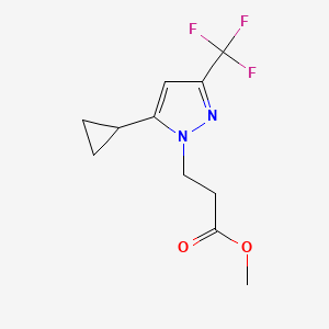 methyl 3-[5-cyclopropyl-3-(trifluoromethyl)-1H-pyrazol-1-yl]propanoate