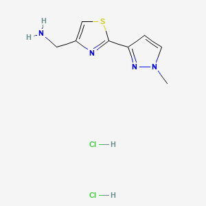 [2-(1-methyl-1H-pyrazol-3-yl)-1,3-thiazol-4-yl]methanamine dihydrochloride
